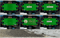 Screenshot Full Tilt Poker: multi-tabling 6 tables on a 24 inch monitor