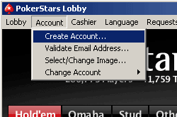 PokerStars download and account activation